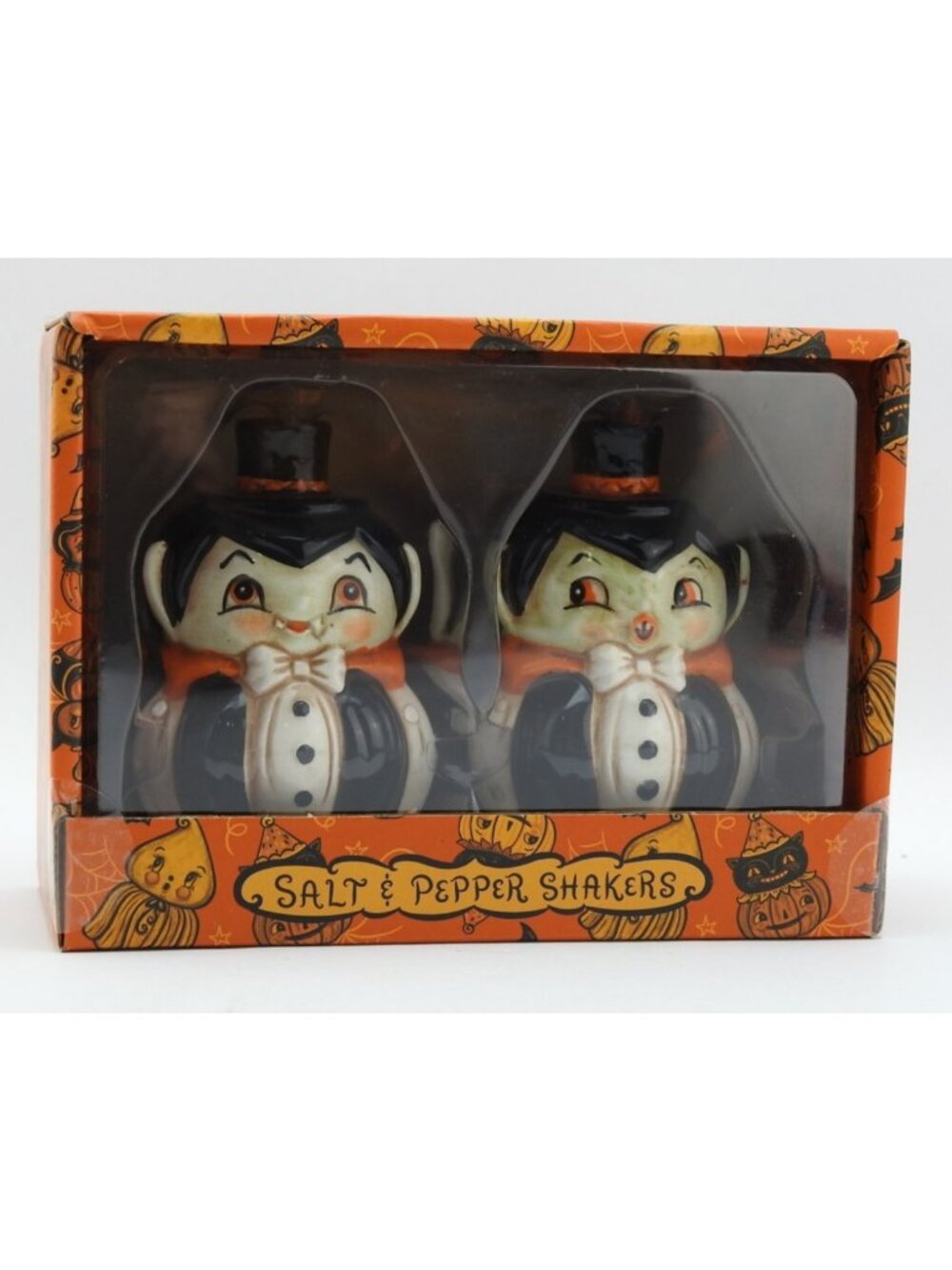 New Halloween Vampire Salt Pepper Shakers Retro Dracula Johanna Parker